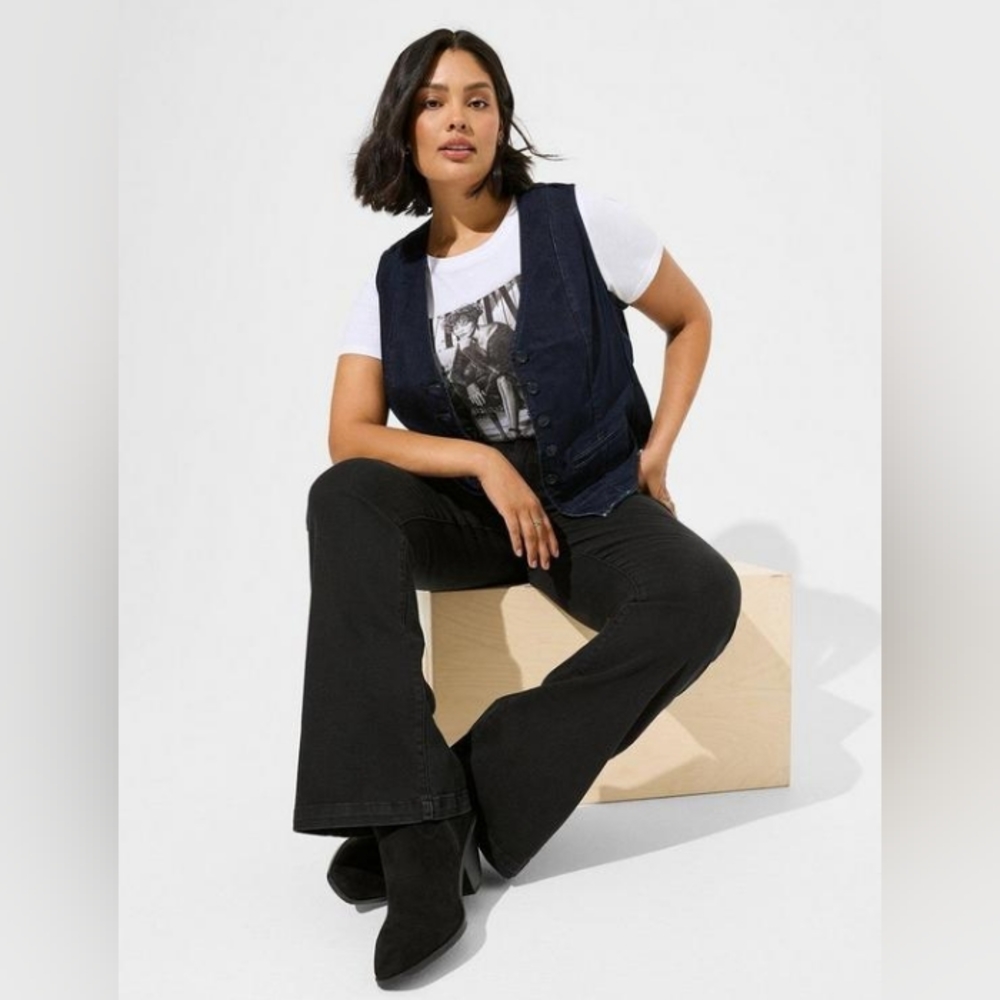 Torrid Studio Denim Tailored Vest